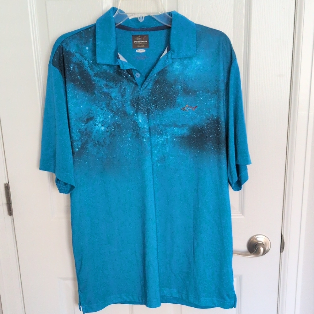 Greg Norman For Tasso Elba Galaxy Golf Shirt - Large